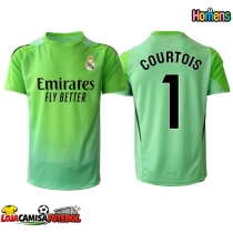Camisa de Futebol Real Madrid Thibaut Courtois #1 Goleiro Equipamento Secundário 2025-26 Manga Curta